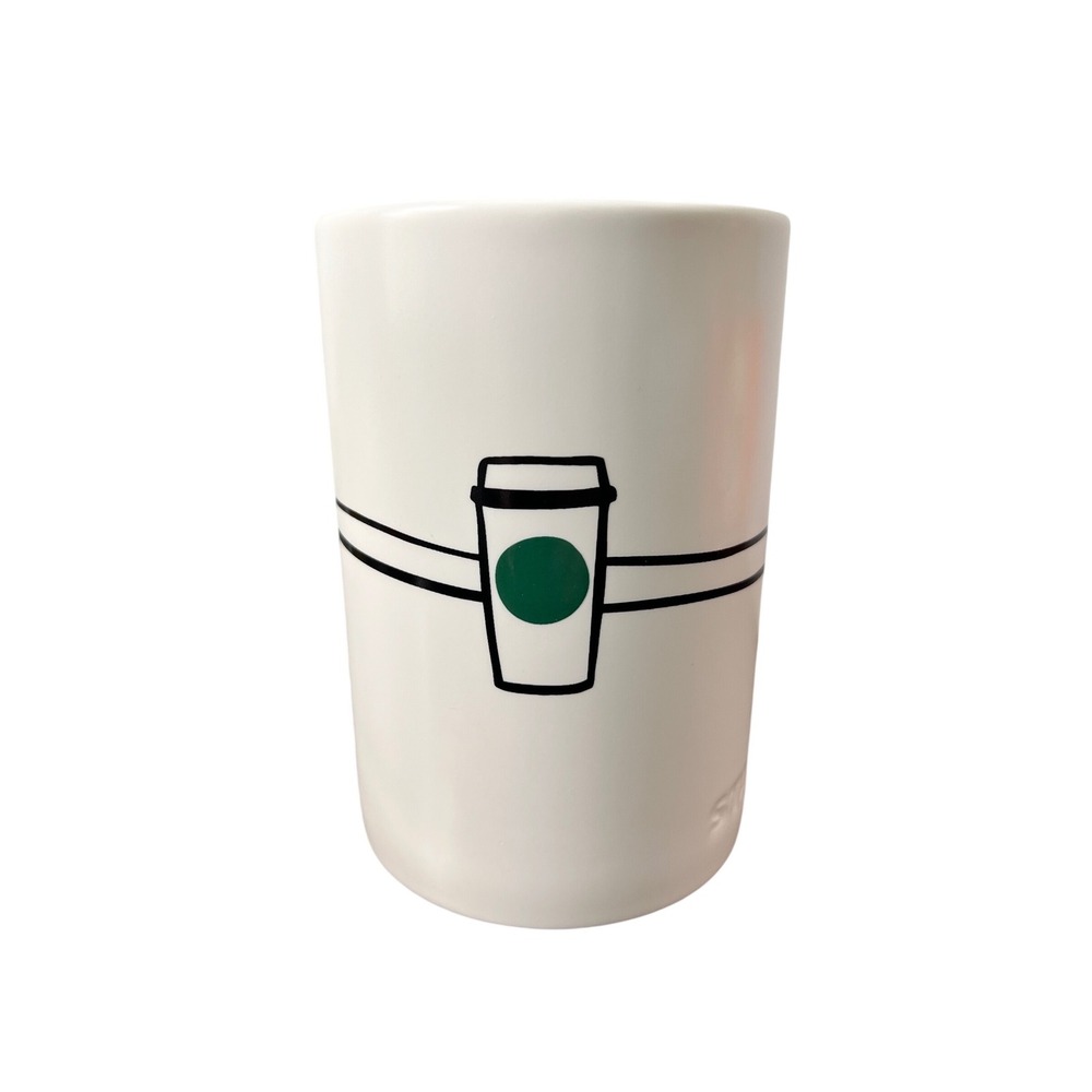 Starbucks‎ 16oz White Ceramic Mug Hugging Coffee Cup Minimalist Design 2026